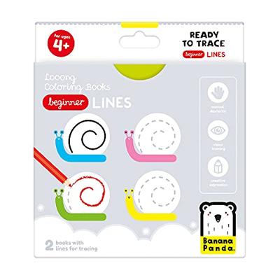 Banana Panda - kleurboekje klaar om beginnerslijnen te overtrekken Banana Panda - kleurboekje klaar om beginnerslijnen te overtrekken