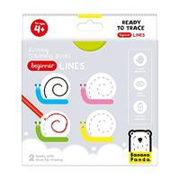 Banana Panda - kleurboekje klaar om beginnerslijnen te overtrekken - thumbnail