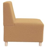 Fauteuil 55 cm gekrulde wolachtige stof beige - thumbnail