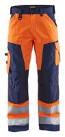 Blåkläder Werkbroek High-Vis zonder spijkerzakken 15661811 | High Vis Oranje/Marineblauw | Maat 50 - 7330509413456 - thumbnail