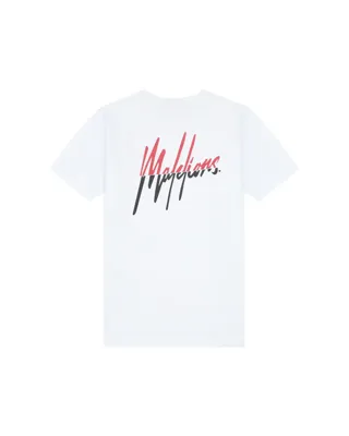 Malelions Junior Split T-Shirt Wit / Rood-176 maat 176