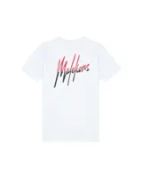 Malelions Junior Split T-Shirt Wit / Rood-176 maat 176 - thumbnail