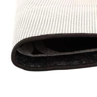 Vloerkleed wasbaar anti-slip 120 cm zwart en wit - thumbnail