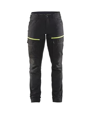 Blåkläder Servicewerkbroek met stretch voor dames 71661845 | Zwart/High-Vis Geel | Maat 48 - 7330509800089 Blåkläder Servicewerkbroek met stretch voor dames 71661845 | Zwart/High-Vis Geel | Maat 48 - 7330509800089