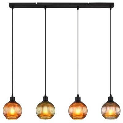 Globo HanglampZumba gekleurd glas 4-lichts - 15638-4