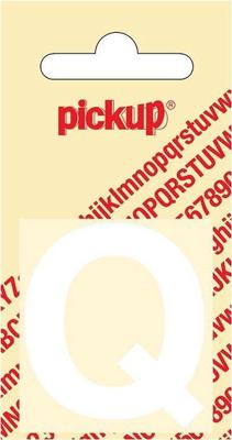 Plakletter Helvetica 40 mm Sticker witte letter q Pickup - Pickup
