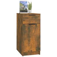 Bureaukast 33,5x50x75 cm bewerkt hout gerookt eikenkleurig - thumbnail