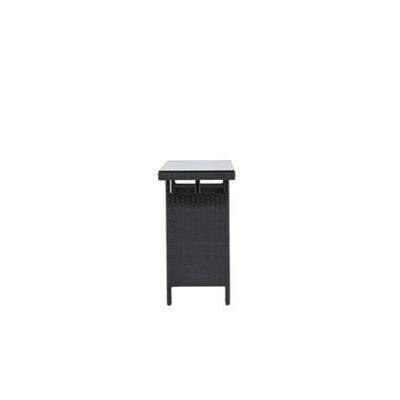 Nohr Outdoor Sidetable 'Davinia' Wicker, 120cm, kleur Zwart