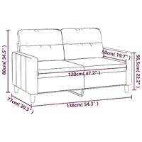 Tweezitsbank 120 cm stof taupe - thumbnail