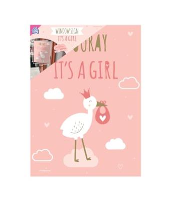 Raambord &apos;Hooray Baby Girl&apos; (60x45cm)