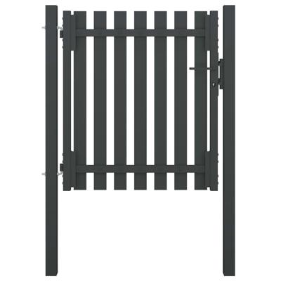 VidaXL Poort 1x1,25 m staal antraciet