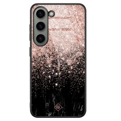 Samsung Galaxy S23 glazen hardcase - Marmer twist Samsung Galaxy S23 glazen hardcase - Marmer twist