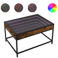 Salontafel met Infinity LED 70x50x41 cm gerookt eikenkleurig - thumbnail