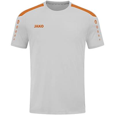 JAKO 4223D Shirt Power Km Dames - Zachtgrijs/Fluo Oranje - 34