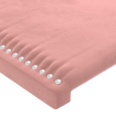 Hoofdbord LED 180x5x78/88 cm fluweel roze