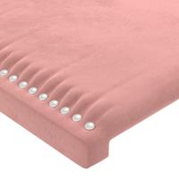 Hoofdbord LED 180x5x78/88 cm fluweel roze - thumbnail