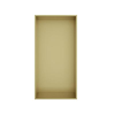 Hotbath &MORE Inbouwnis 30x15x10cm frameless Geborsteld Messing PVD