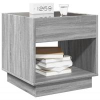 Nachtkastje met Infinity LED 50x50x50 cm grijs sonoma eiken - thumbnail