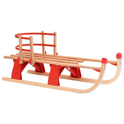 VidaXL Sneeuwslee met rugleuning inklapbaar 119 cm hout VidaXL Sneeuwslee met rugleuning inklapbaar 119 cm hout