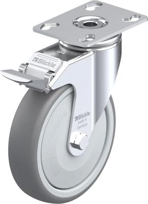 Blickle LKPA-TPA 126KF-FI Zwenkwiel met rem Wieldiameter: 125 mm Draagvermogen (max.): 120 kg 1 stuk(s)