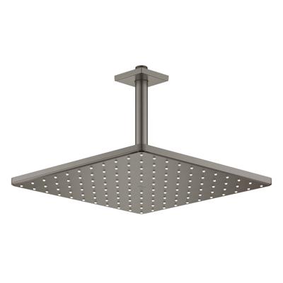 Regendoucheset GROHE Rainshower Mono Cube 31 cm met Plafondarm Hard Graphite Geborsteld