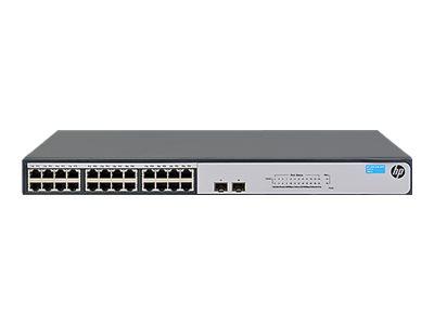 Hewlett Packard Enterprise 1420-24G-2SFP - netwerkswitches (IEEE 802.1p, IEEE 802.3, IEEE 802.3ab, IEEE 802.3az, IEEE 802.3u, Beheerd, L3, Gigabit Ethernet (10/100/1000), 1U, Green, Green. y)