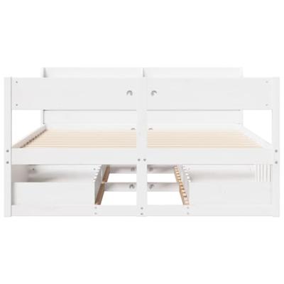 Bedframe zonder matras massief grenenhout wit 160x200 cm Bedframe zonder matras massief grenenhout wit 160x200 cm