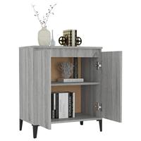 Dressoir 60x35x70 cm bewerkt hout grijs sonoma eikenkleurig - thumbnail