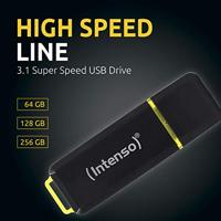 Intenso High Speed Line USB-stick 64 GB Zwart, Geel 3537490 USB-A 3.2 Gen 2 - thumbnail
