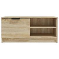 Tv-meubel 80x35x36,5 cm bewerkt hout sonoma eikenkleurig - thumbnail