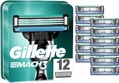 Gillette Gillette Mach3 Scheermesjes - 12 Stuks Gillette Gillette Mach3 Scheermesjes - 12 Stuks