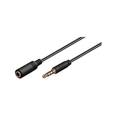 goobay Hoofdtelefoon en audio AUX verlengkabel, 4-pin 3.5mm slim