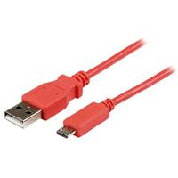 StarTech.com Micro-USB-oplaadkabel voor Android smartphones en tablets, USB A naar Micro B-kabel, datakabel, aansluitkabel, roze - thumbnail