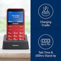 Panasonic KX-TU155 Senioren mobiele telefoon Rood - thumbnail