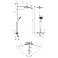 Hansgrohe Raindance select s240 2jet showerpipe wit/chroom 27129400 - thumbnail