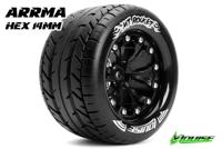 Louise MT-ROCKET Banden Set - 2.8" Velgen Zwart - Hex 14mm (electro 4WD: FR/RR) - thumbnail