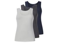 esmara Set van 3 dames tops - Plus size (Donkerblauw/grijs, 3XL (56/58)) - thumbnail