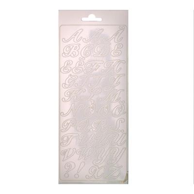 Vaessen Creative • sticker 10x23cm 10pcs alfabet wit