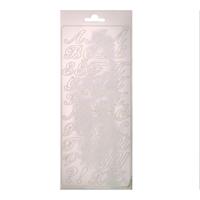 Vaessen Creative • sticker 10x23cm 10pcs alfabet wit - thumbnail