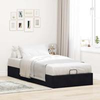 Bedframe zonder matras 90x200 cm fluweel zwart - thumbnail