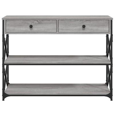 Wandtafel 100x28x75 cm bewerkt hout grijs sonoma eikenkleurig