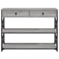 Wandtafel 100x28x75 cm bewerkt hout grijs sonoma eikenkleurig - thumbnail