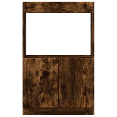 Hoge kast 63x33x100 cm bewerkt hout gerookt eikenkleurig