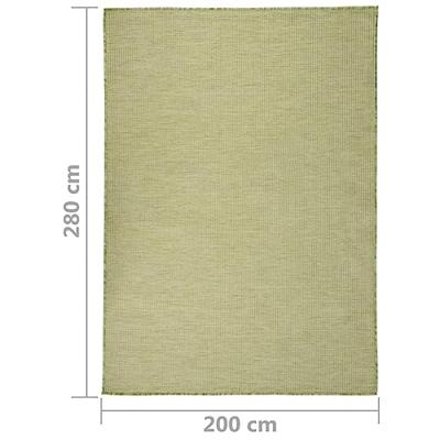 Buitenkleed platgeweven 200x280 cm groen