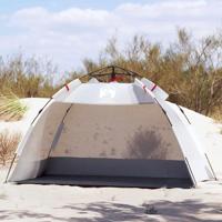 VidaXL Strandtent 2-persoons waterdicht snelontgrendeling grijs - thumbnail