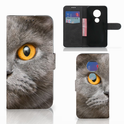 Telefoonhoesje | Met pasjeshouder | Motorola Moto G7 | G7 Plus Britse Korthaar Telefoonhoesje | Met pasjeshouder | Motorola Moto G7 | G7 Plus Britse Korthaar