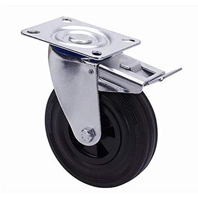 Rueda Ruedas Alex Zwart Rubber Poliamix 60 Kg draaibaar