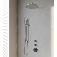 Inbouw Regendouche Set Brauer Brushed Edition Gebogen Wanduitloop Ronde Hoofddouche 30 cm Met Twee Stopkranen en Glijstang RVS Look Brauer - thumbnail