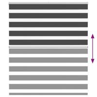 VidaXL Zebra rolgordijn 125x100 cm stofbreedte 120,9 cm zwart - thumbnail