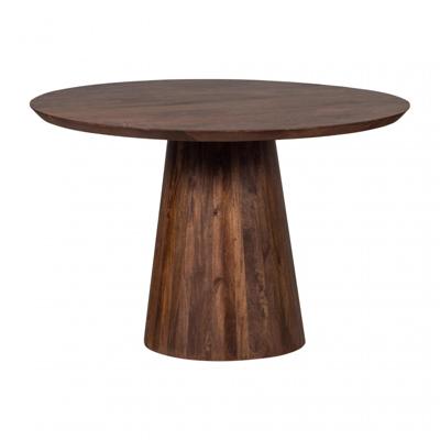 WOOOD Ronde Eettafel 'Limit' Mangohout, 130cm, kleur walnoot WOOOD Ronde Eettafel 'Limit' Mangohout, 130cm, kleur walnoot